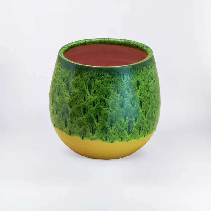 YELLOW GREEN EGGY POT – Image 1