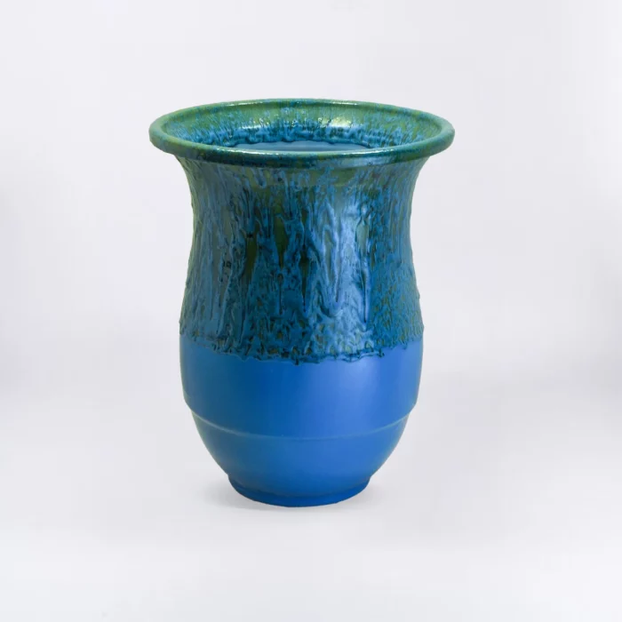 GREEN BLUE SIMPLE VASE POT – Image 1