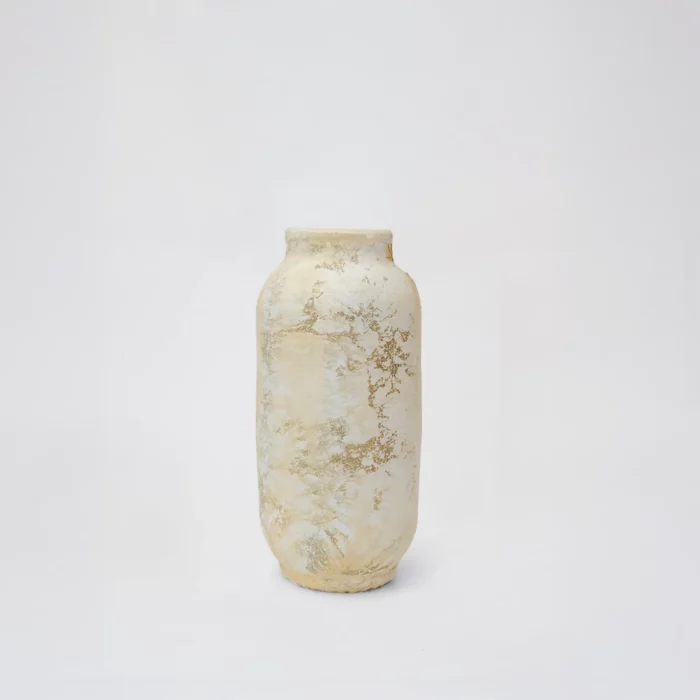 Ceramic Vase –  Golden Sand Patina Effect – Image 1