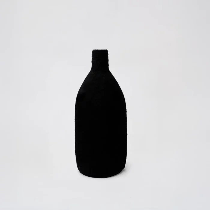Minimalist Black Vase  with Natural Pampas – Image 1