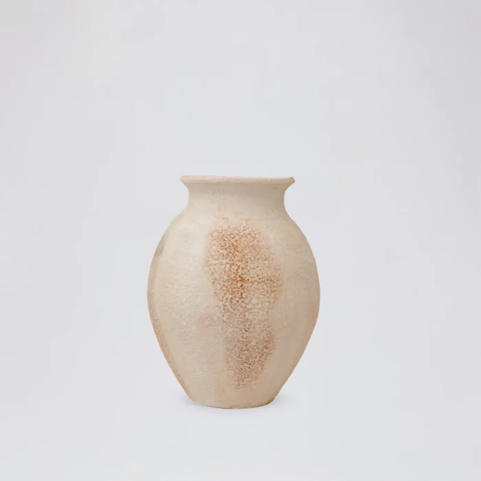 Mediterranean Ceramic Vase Natural Sand Finish – Image 1