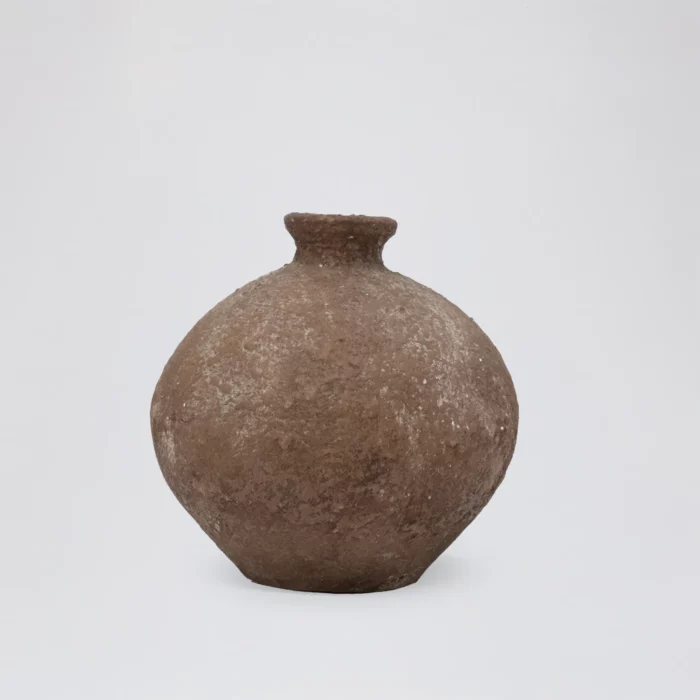 Flared Terracotta Vase – Wabi-Sabi Style – Image 1