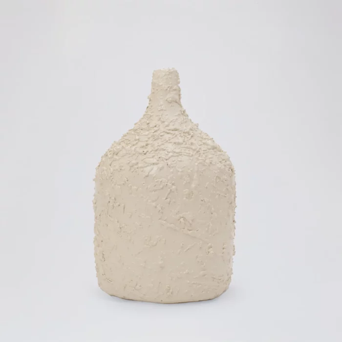 Modern Ceramic Vase Cream TexturedFinish – Image 1