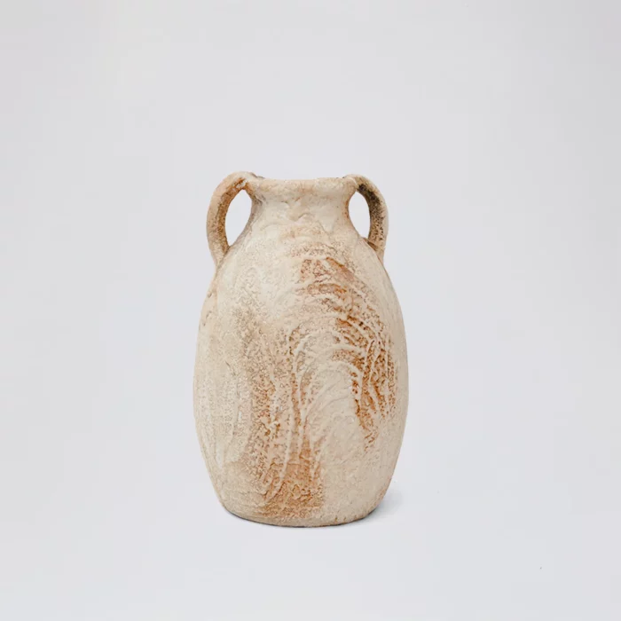 Handcrafted Amphora Vase with  Handles Natural Sand Finish – Image 1
